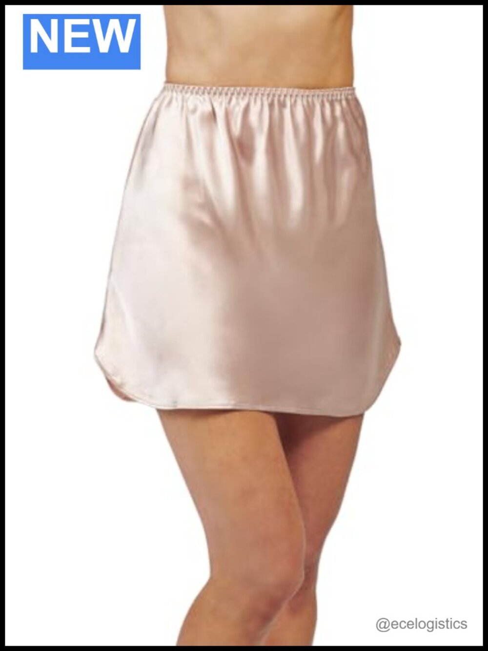 Womens Satin Charmeuse Half Slip 15in Bias Cut Luxury Silky Lingerie Slip